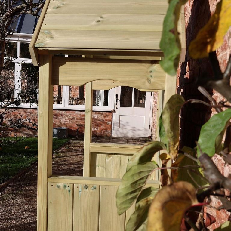 Willow Garden Arbour - 3 Seater - Storage - Redwood