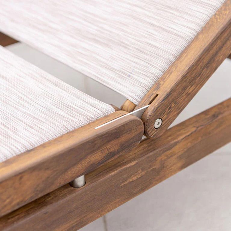 Bolney Adjustable Sling Sunbed - Garden - Acacia Wood