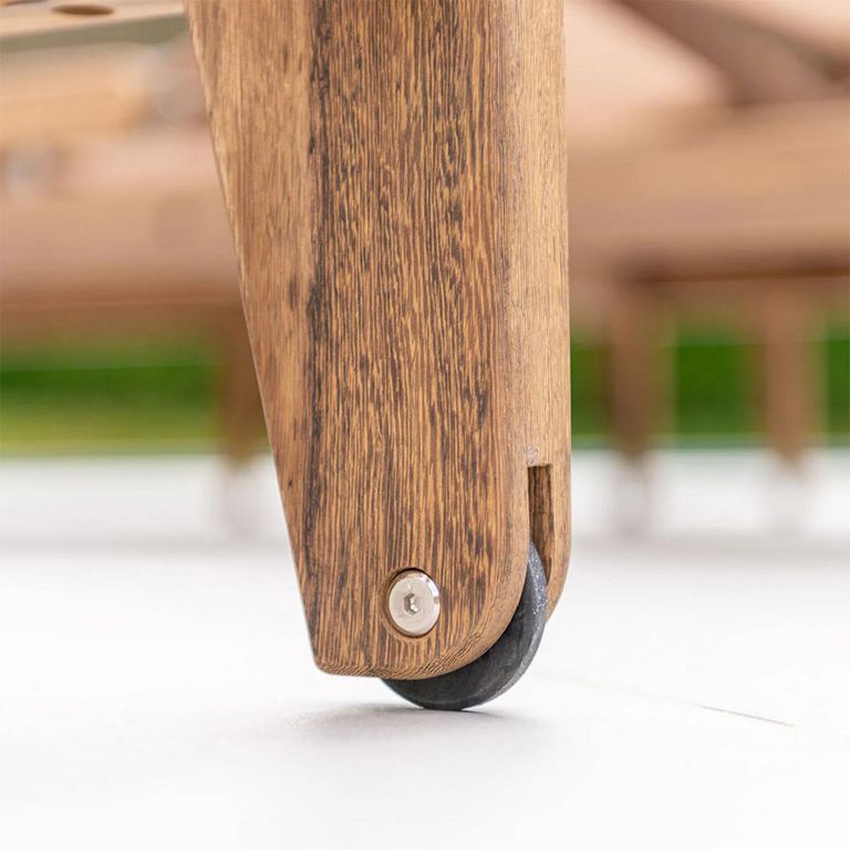 Bolney Adjustable Sling Sunbed - Garden - Acacia Wood