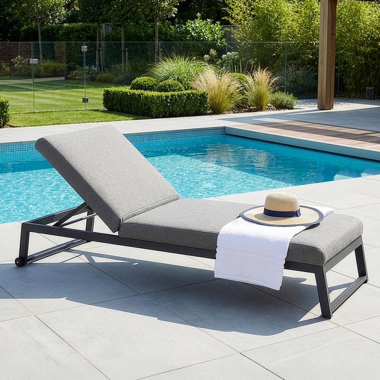 Allure Garden Sun Lounger - Zinc Grey