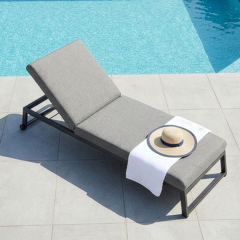 Allure Garden Sun Lounger - Zinc Grey