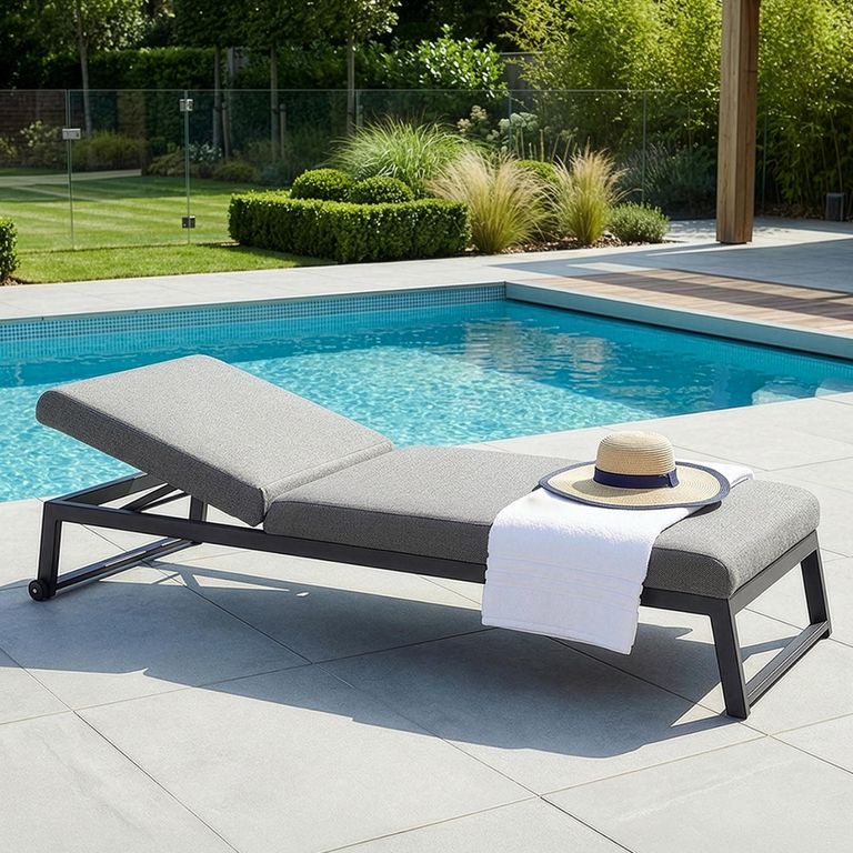 Allure Garden Sun Lounger - Zinc Grey