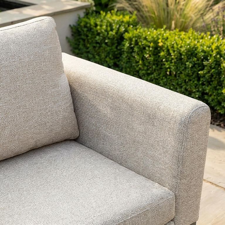 Pulse Corner Garden Dining Set - Rising Table - Ceramic Top - Latte