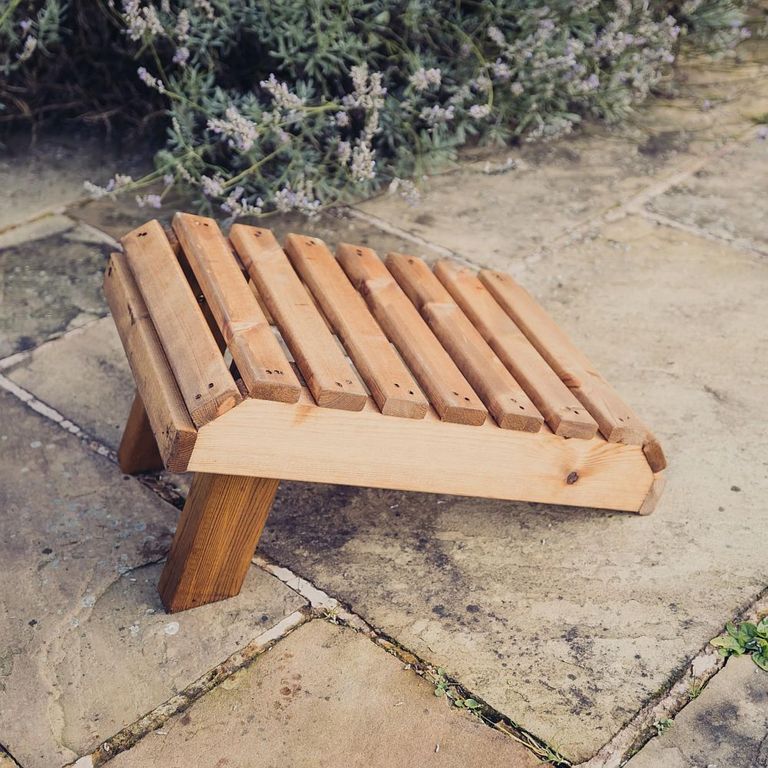 Valley Garden Footstool - Oak