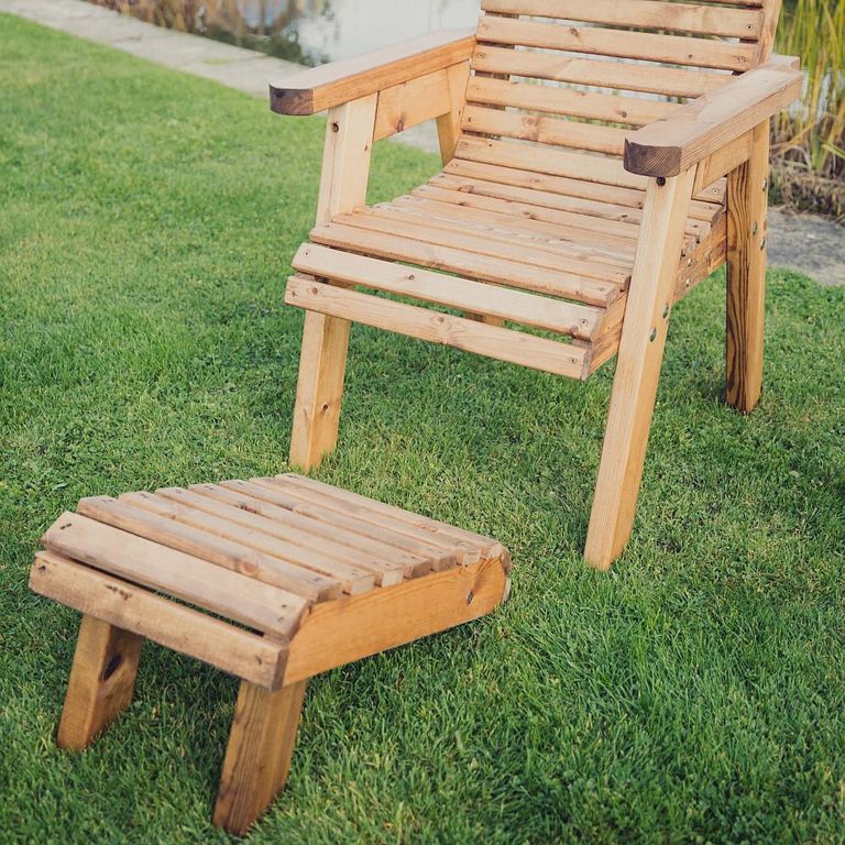 Valley Garden Footstool - Oak