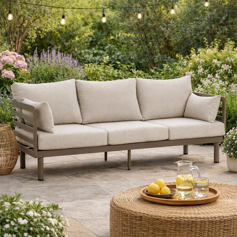 Metro Garden Sofa - 3 Seater - Cafe