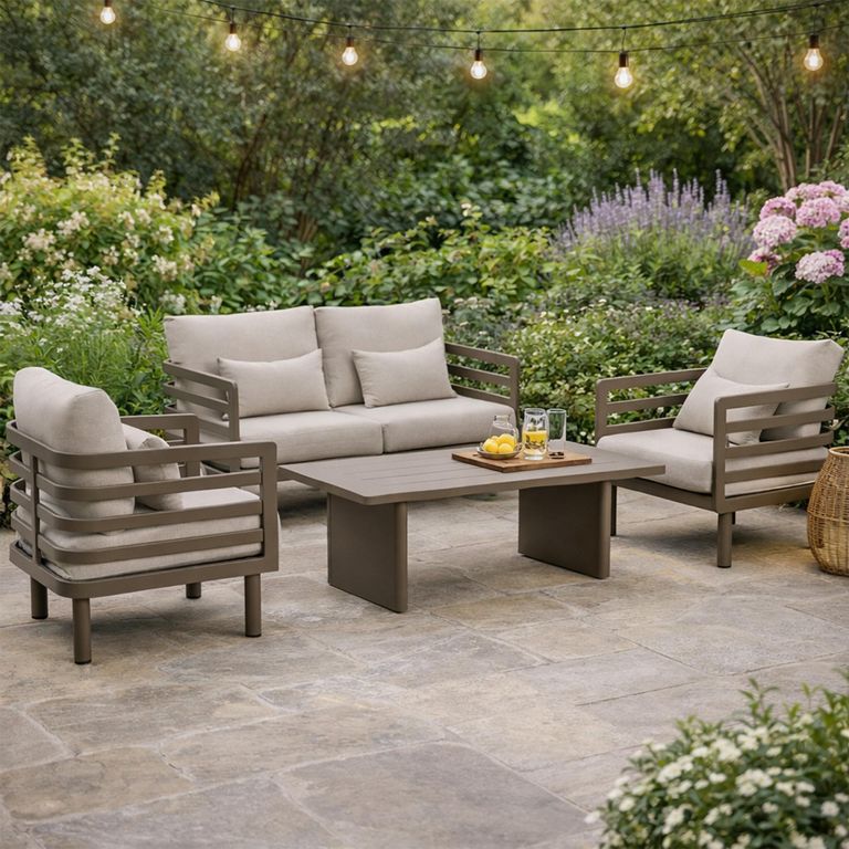 Metro Garden Sofa Set - 2 Seater - Coffee Table - Cafe