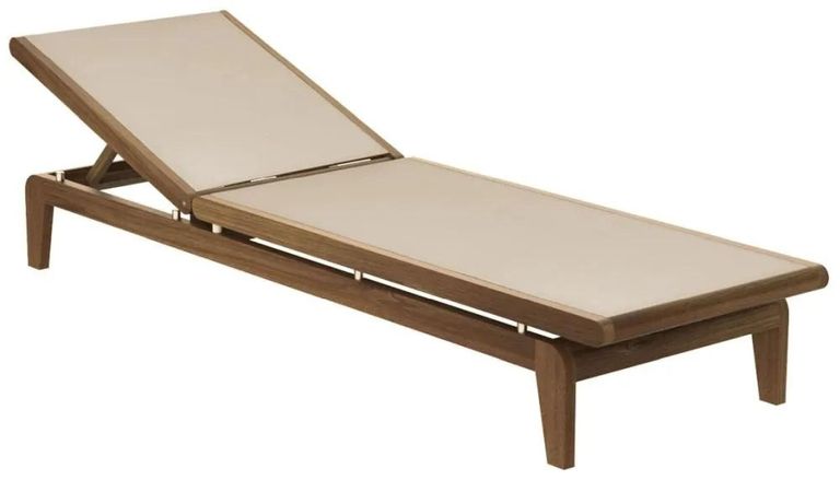 Bolney Adjustable Sling Sunbed - Garden - Acacia Wood