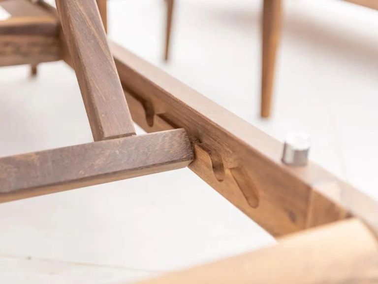 Bolney Adjustable Sling Sunbed - Garden - Acacia Wood