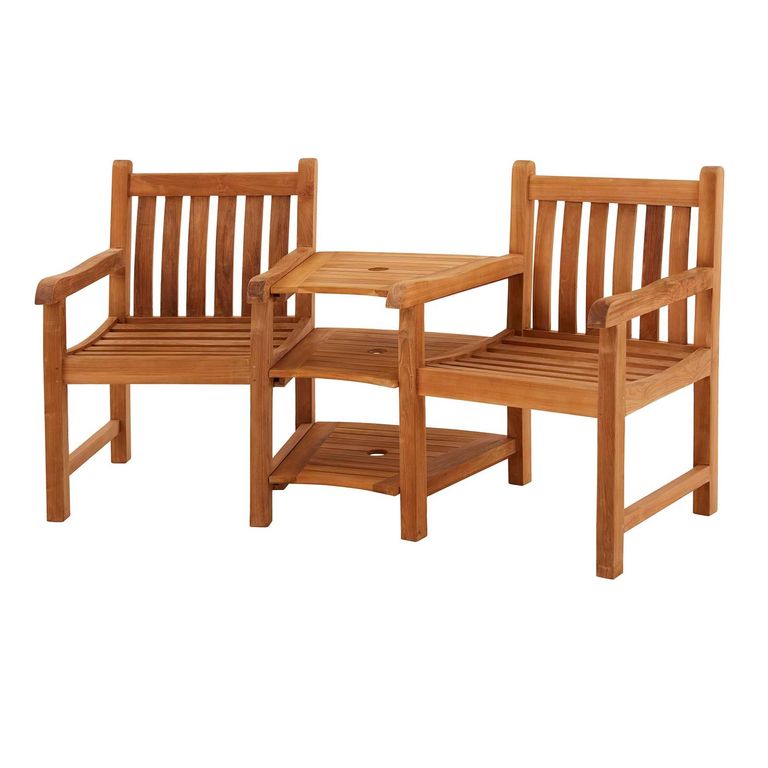 Ambleside Outdoor Teak Companion Bench 2 Seater 165cm