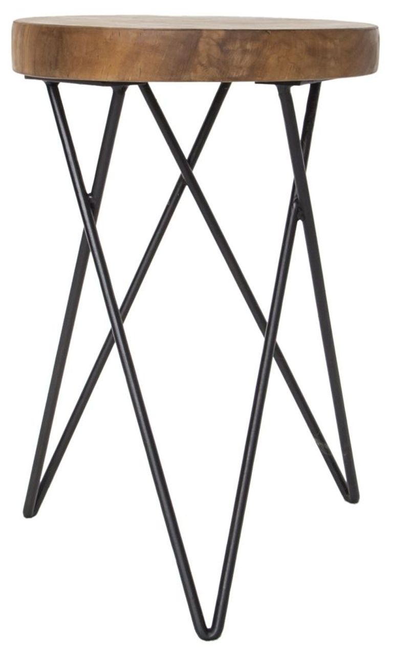 Belfort Teak Wood Round Stool