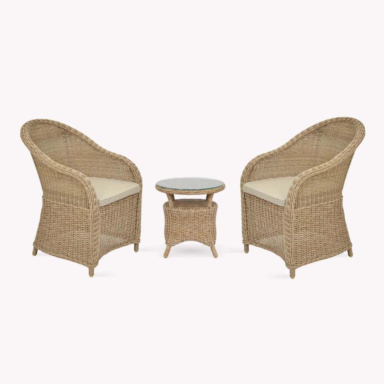 Brayford Outdoor Chair Set Natural Rattan