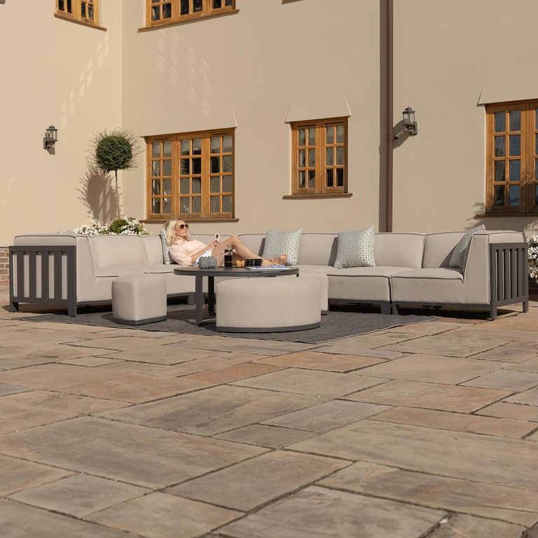 Ibiza Large Corner Garden Sofa Set - Oatmeal