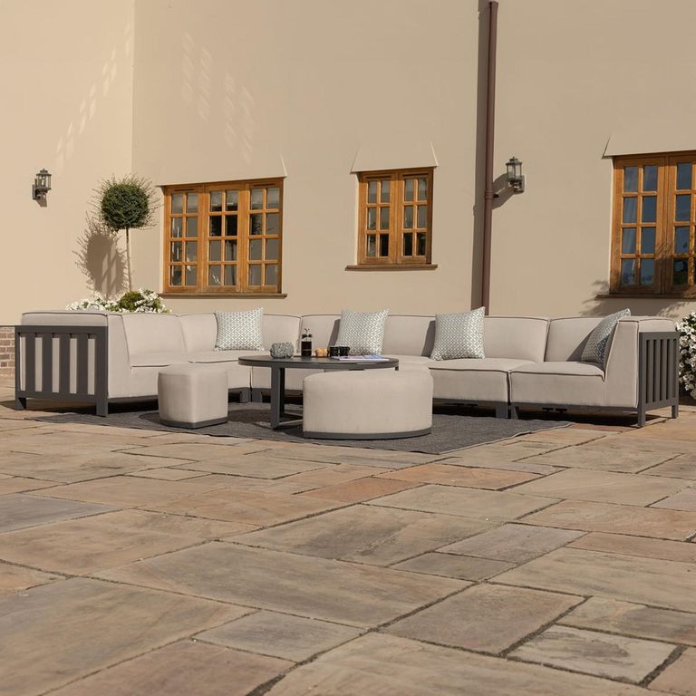 Ibiza Large Corner Garden Sofa Set - Oatmeal