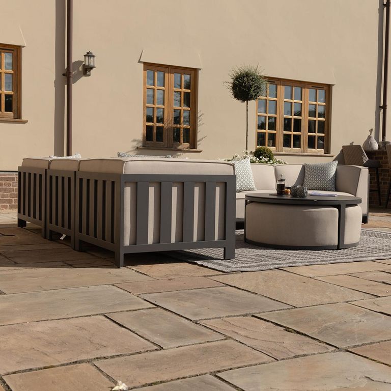 Ibiza Large Corner Garden Sofa Set - Oatmeal