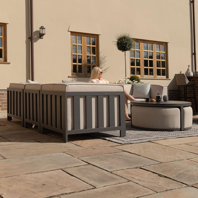 Ibiza Medium Corner Garden Sofa Set - Oatmeal