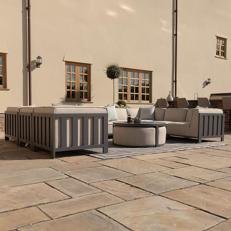 Ibiza U Shape Garden Sofa Set - Oatmeal