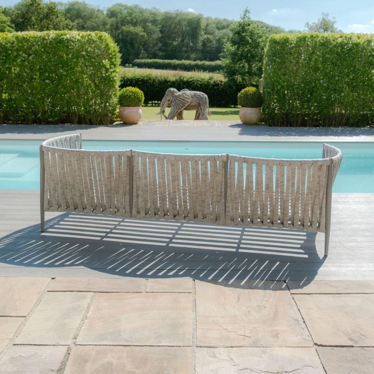 Milan Garden Sofa Set - 3 Seater - Cool Linen