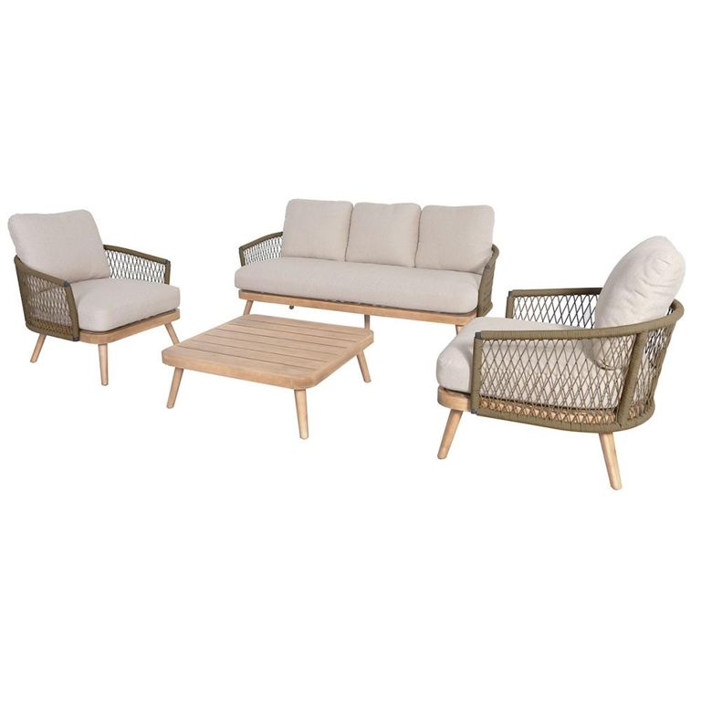 New Bali Garden Lounge Set - 3 Seater - Sandstone