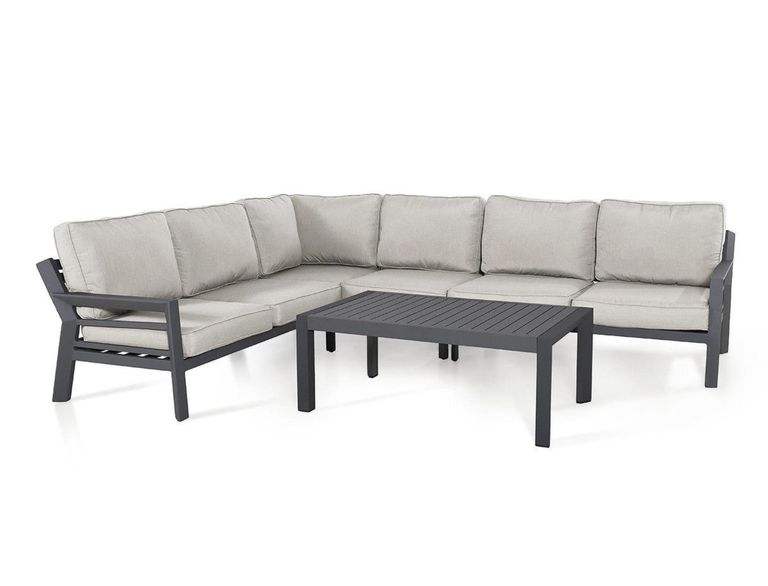 New York Corner Garden Sofa Set - Dove Grey