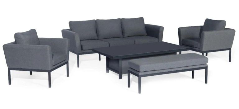 Pulse Garden Sofa Set - 3 Seater - Flanelle