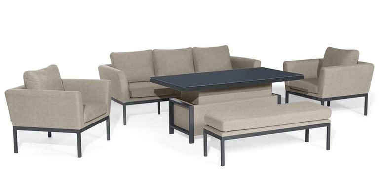 Pulse Garden Sofa Set - 3 Seater - Aluminium - Oatmeal