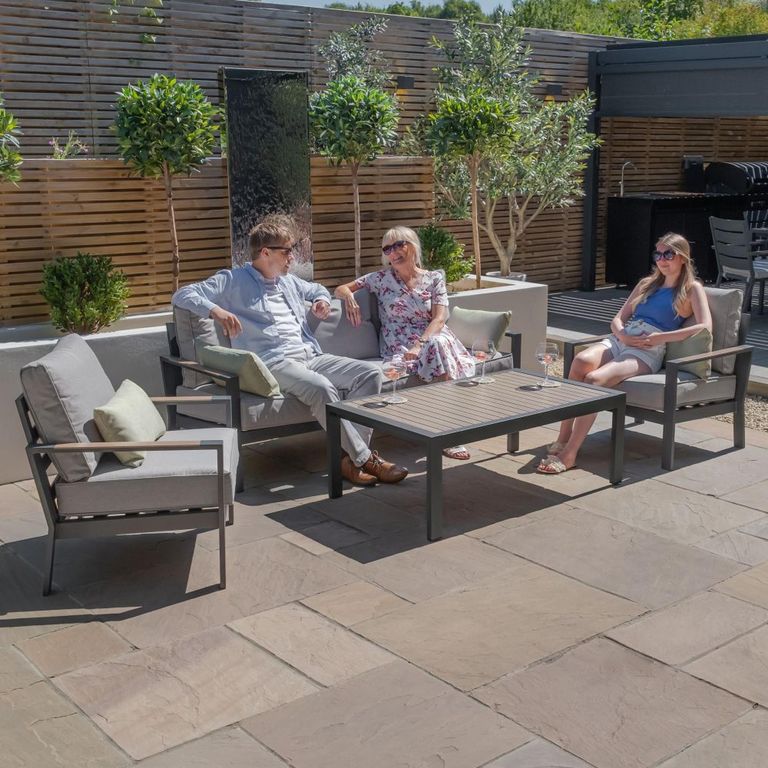 Vancouver Garden Sofa Set - 3 Seater - Dove Grey