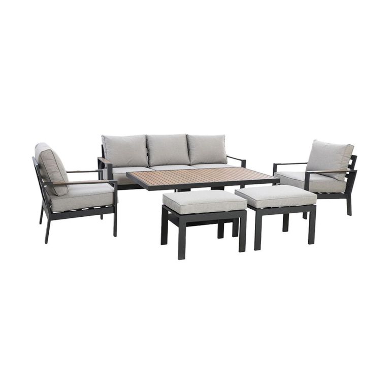 Vancouver Garden Sofa Set - 3 Seater - Rising Table - Dove Grey