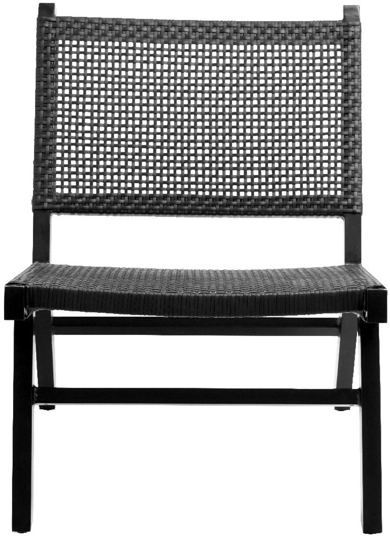 Vasai Black Garden Lounge Chair
