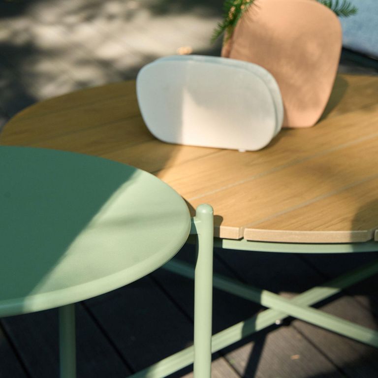 Novella Garden Lounge Set - 4 Seater - Round - Grey - Fabric