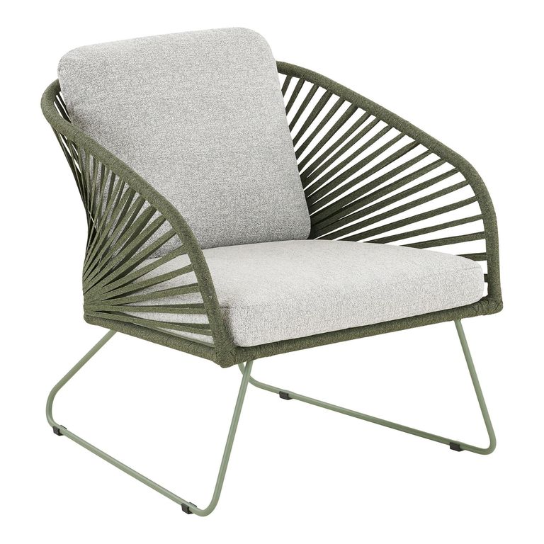 Novella Garden Lounge Set - 4 Seater - Round - Grey - Fabric