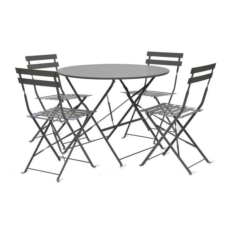 Rive Outdoor Droite Bistro Set Large Carbon