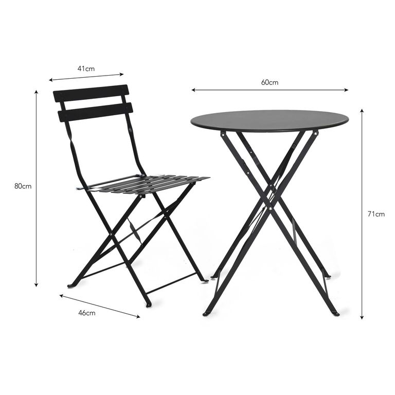 Rive Outdoor Droite Bistro Set Small Carbon