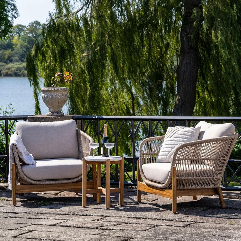 Terracina Garden Lounge Chair - Beige Rope