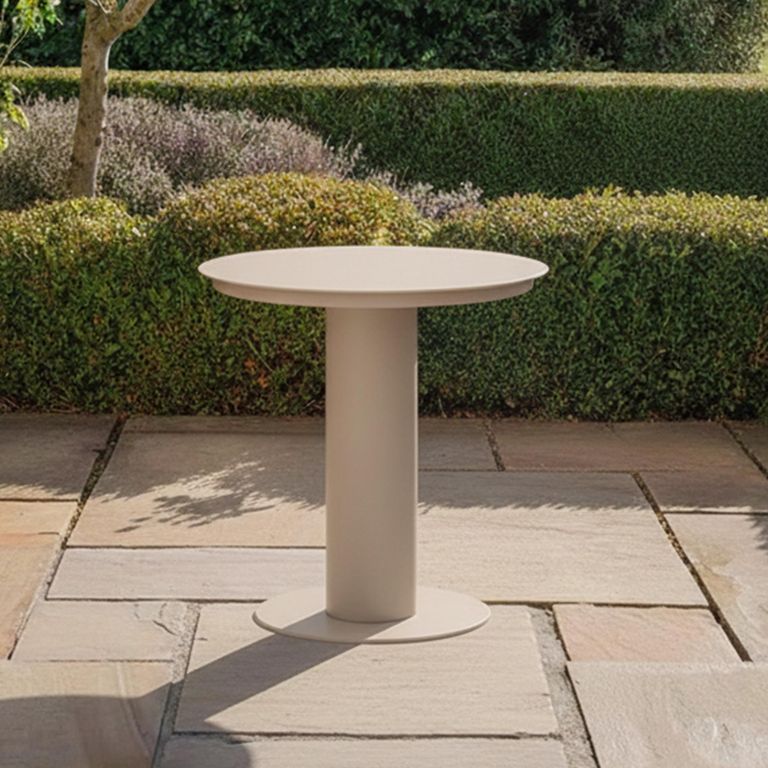 Sicily Round Garden Side Table - Cafe