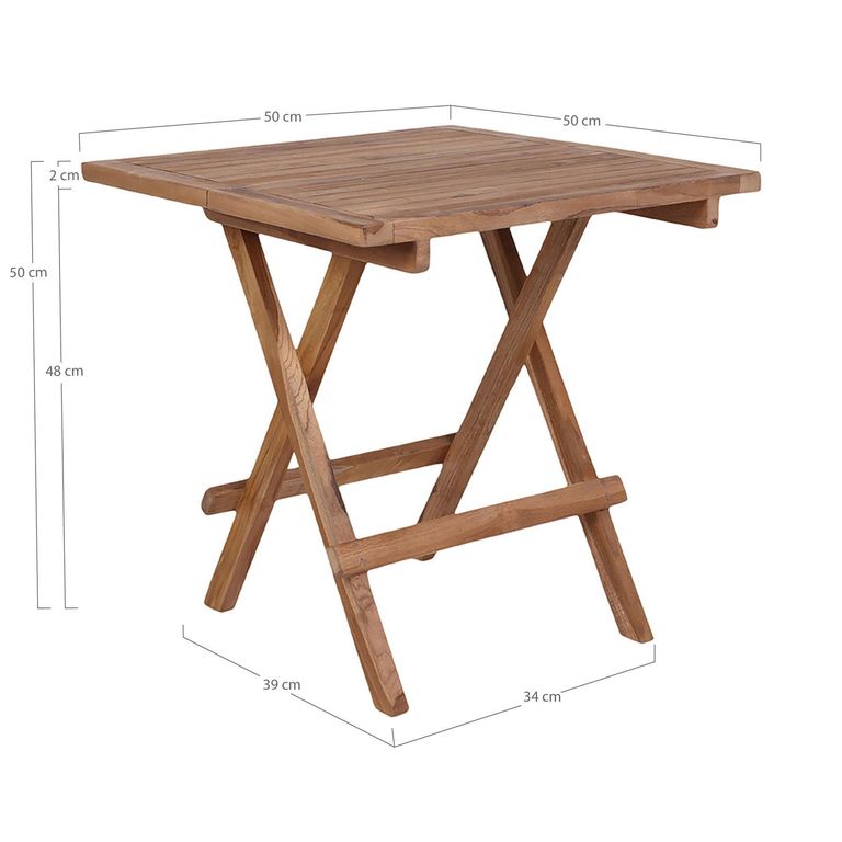 Bilbao Side Table - Square - Teak Wood
