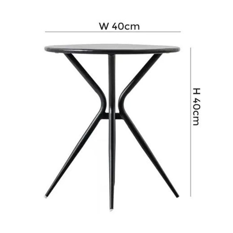 Clearance - Sutton Charcoal Round Outdoor Garden Side Table - A196