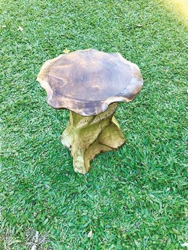 Lombok Lamp Table - Mushroom