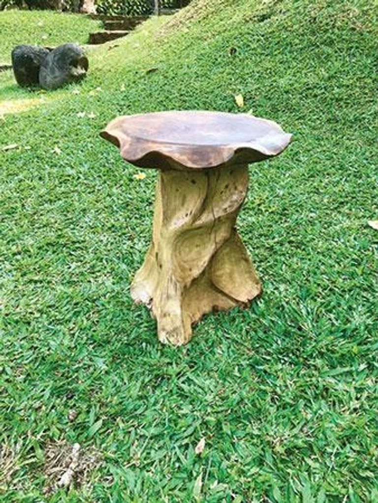 Lombok Lamp Table - Mushroom