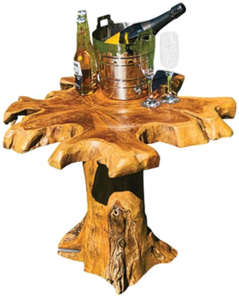 Teak Root Side Table - Mushroom