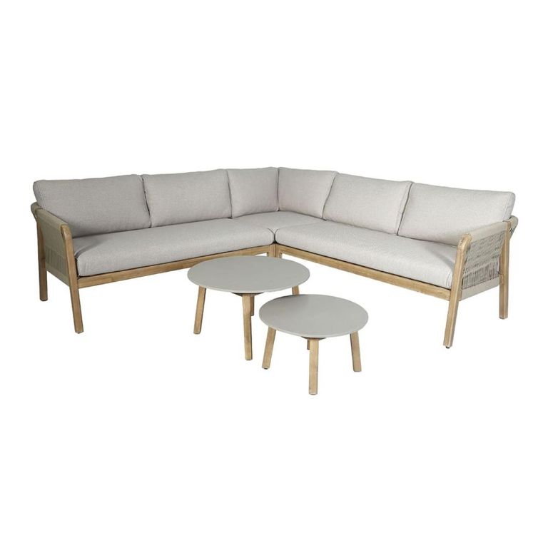 Martinique Corner Garden Sofa Set - Light Brown