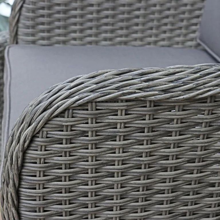 Paris Garden Imperial Companion Set - 2 Seater - Grey - Rattan