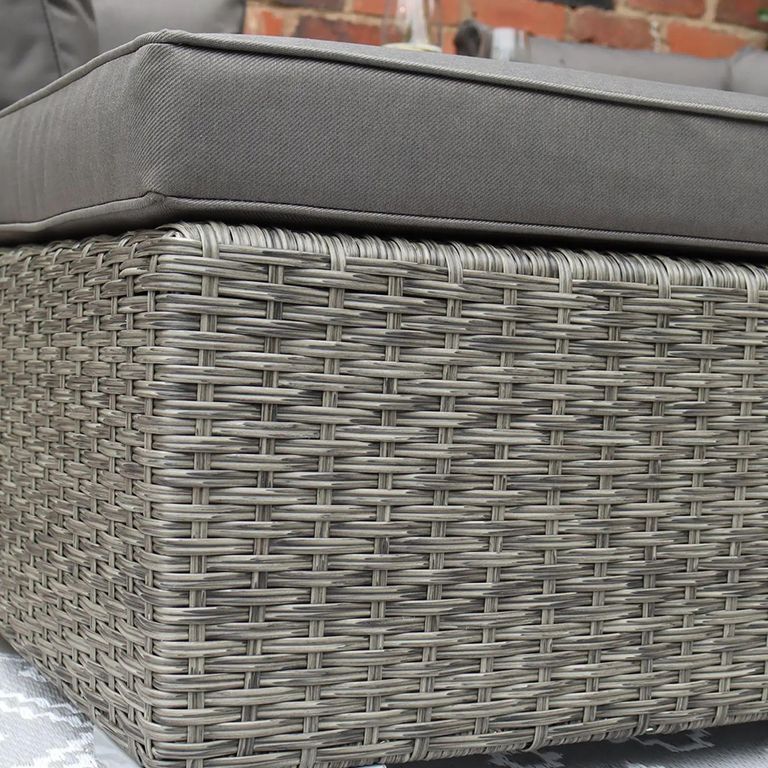 Paris Garden Relaxer Set - 4 Seater - Multi Setting - Grey - Rattan