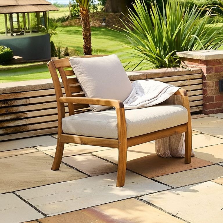 Cotswold Garden Lounge Armchair - Acacia Wood