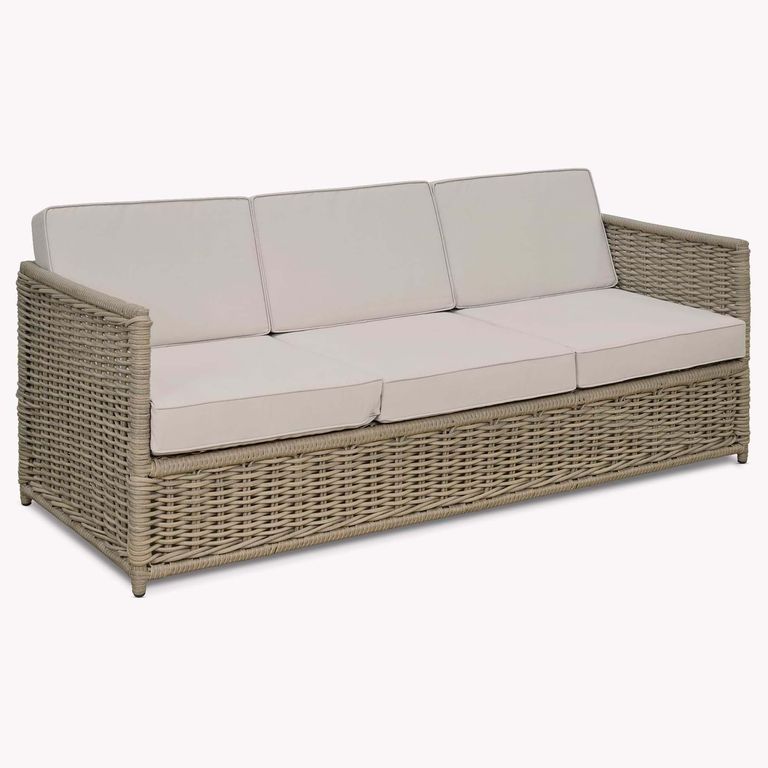 Harting Outdoor 3 Seater Sofa Light Rattan
