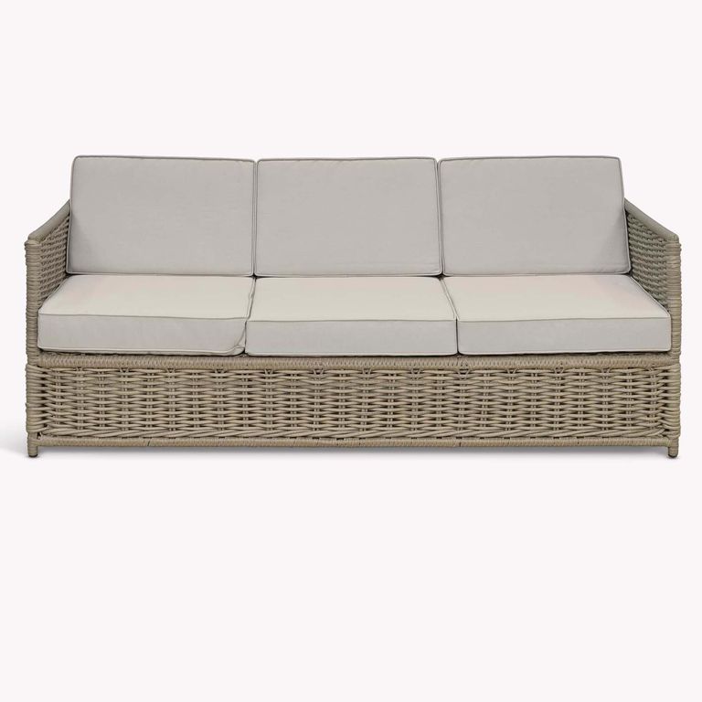 Harting Outdoor 3 Seater Sofa Light Rattan