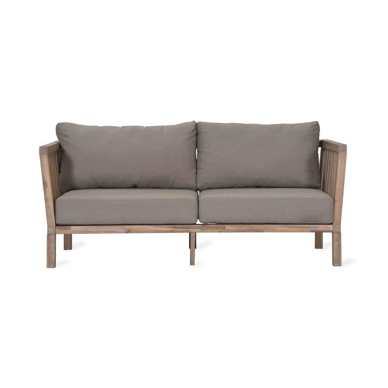 Porthallow Outdoor 2 Seater Sofa Natural Acacia Wood