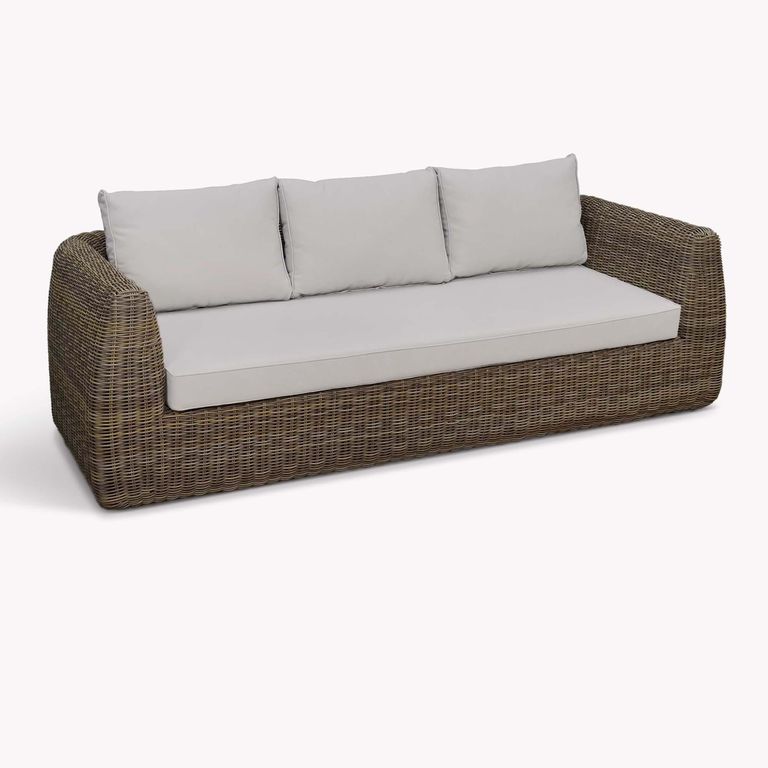 Skala Outdoor 3 Seater Sofa Dark Rattan