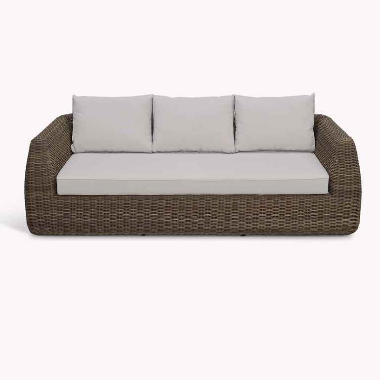 Skala Outdoor 3 Seater Sofa Dark Rattan
