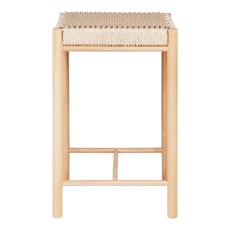 Abano Large Stool - Square - Wicker - Natural